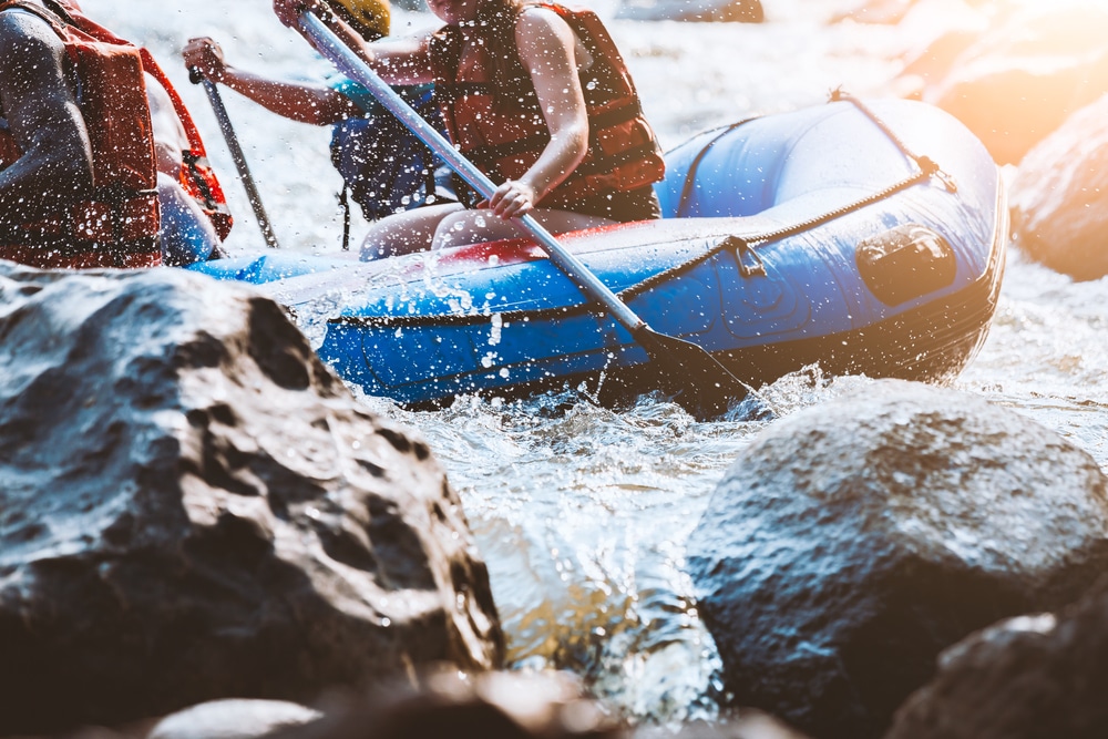 Adventure Sports Center, photo of people rafting on the white water course