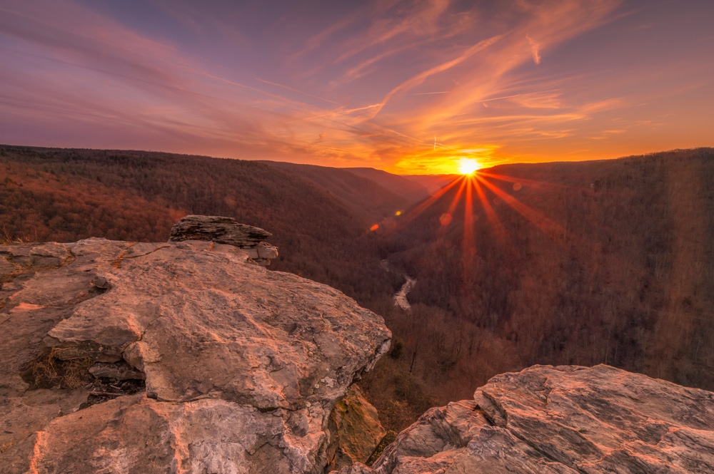 Stunning views from Blackwater Falls State Park near our Deep Creek Lake Hotel